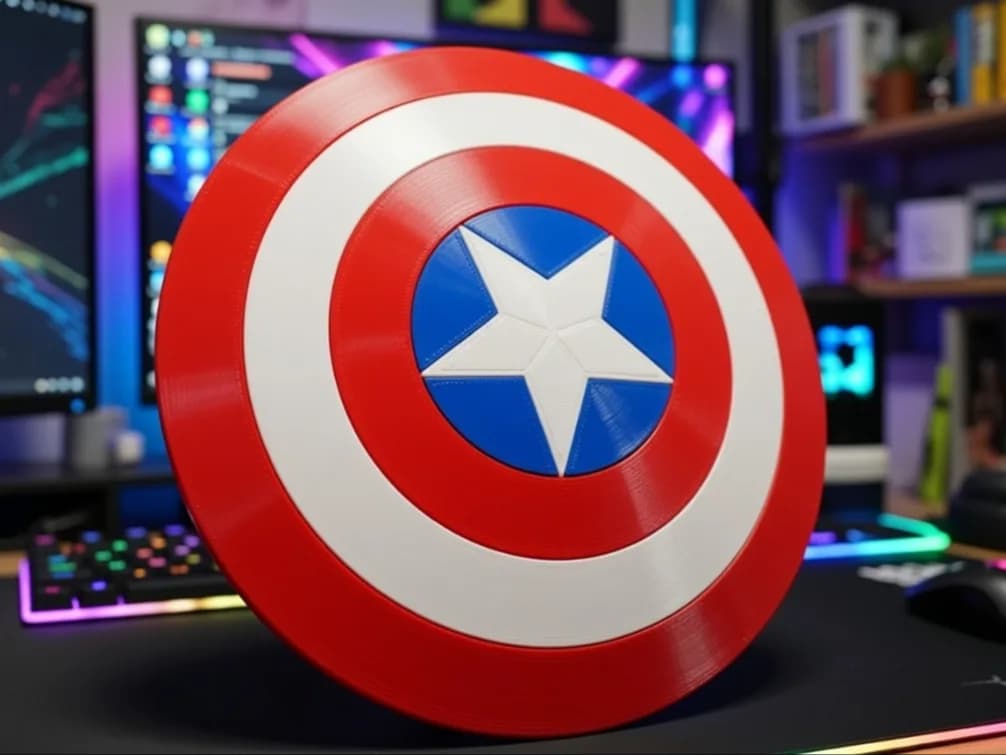 Escudo Herói Patriota Decorativo Impressão 3D