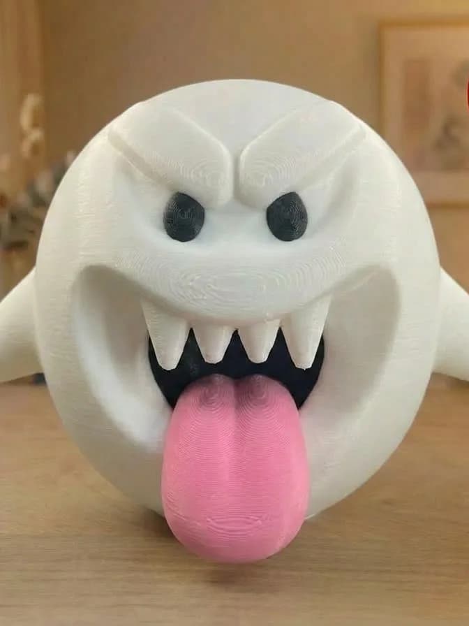 Boneco Boo Super Mario Língua de Fora