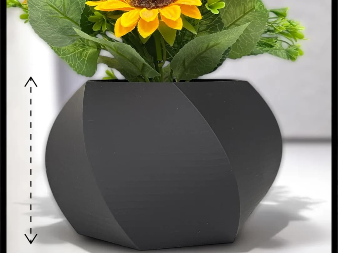 Vaso Hexagonal para Plantas 12,5 cm Impressão 3D