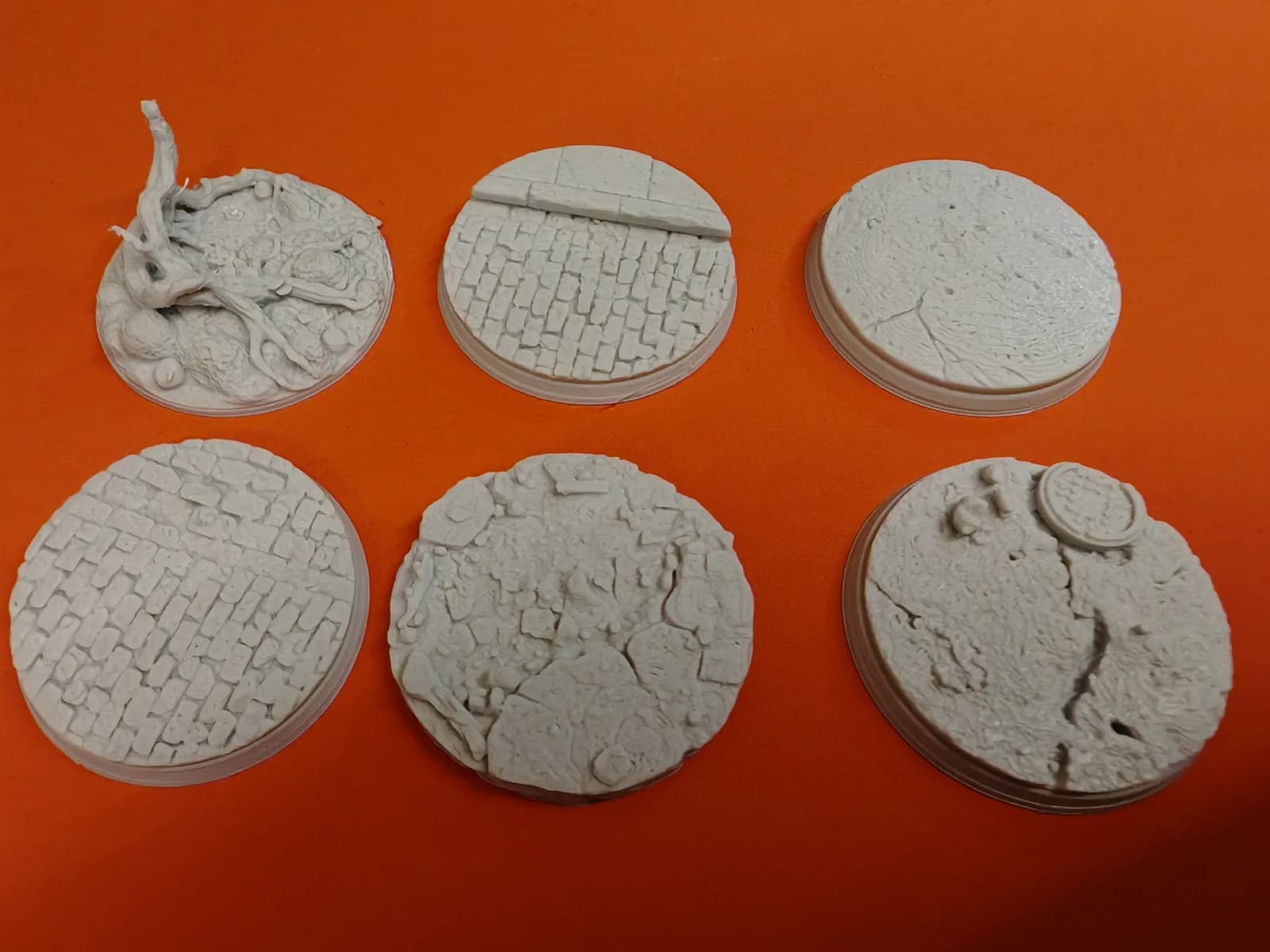 Kit 6 Bases Cênicas para Miniaturas Impressão 3D