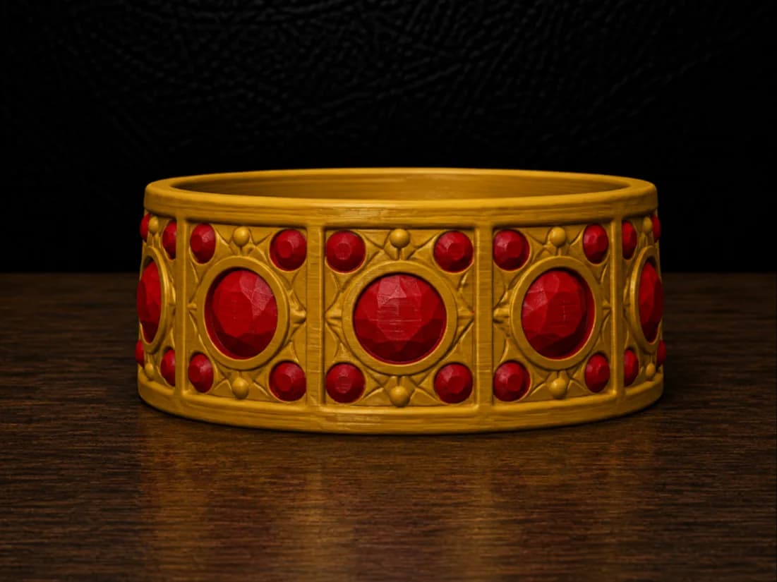 Anel Decorativo de Fantasia Adash do Fogo Impressão 3D