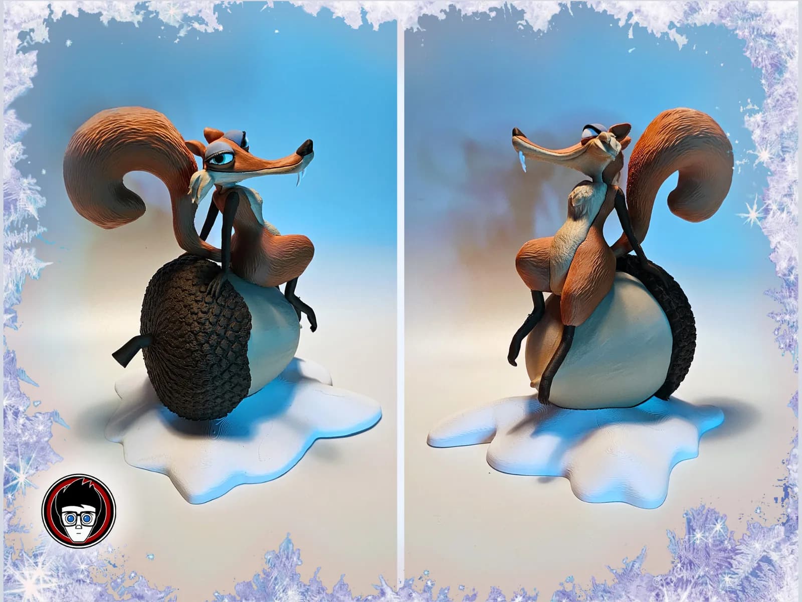 Estatueta Scrat no Fruto de Carvalho Impressão 3D