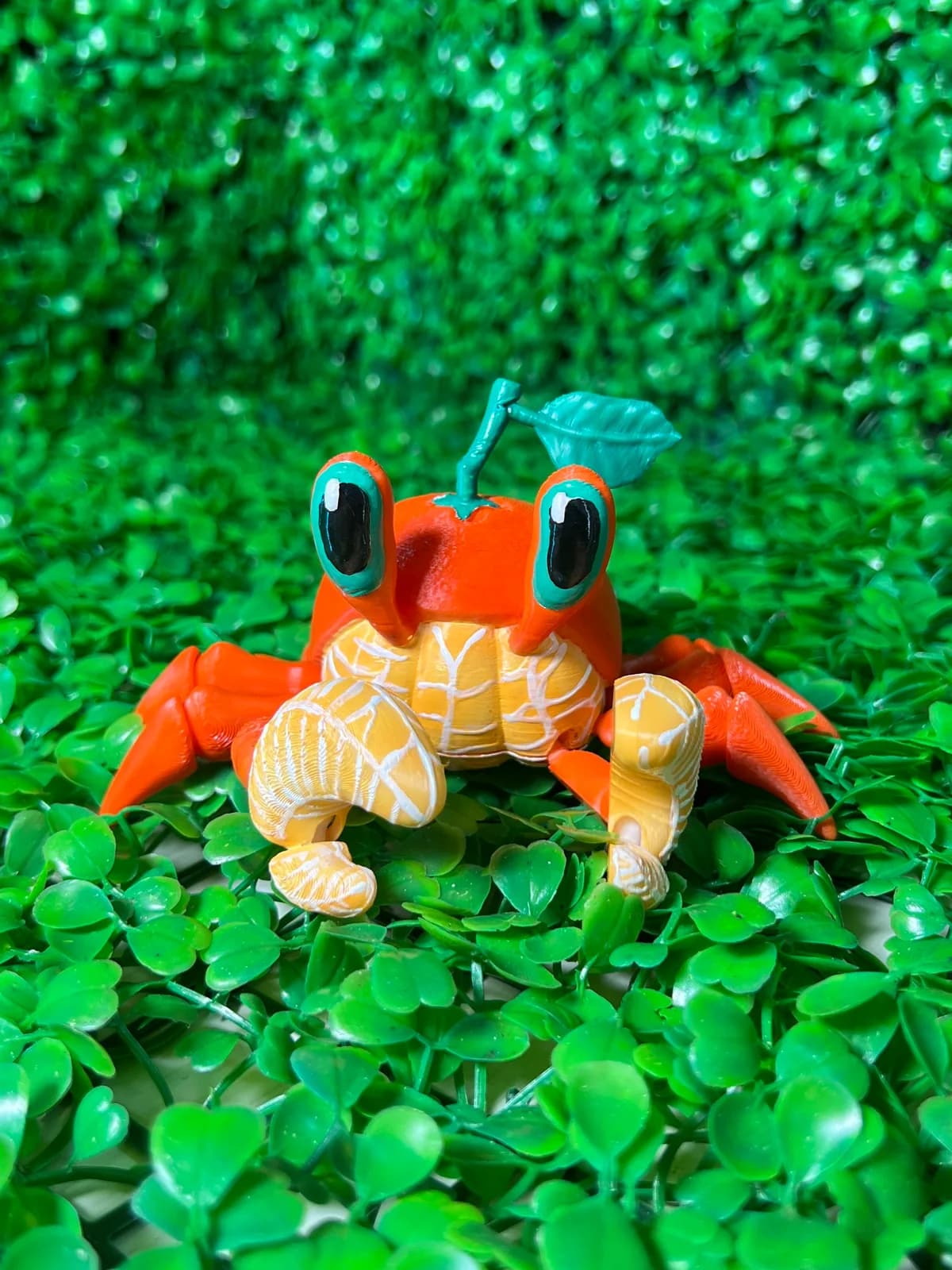 Miniatura Caranguejo Laranja Articulado Impressão 3D