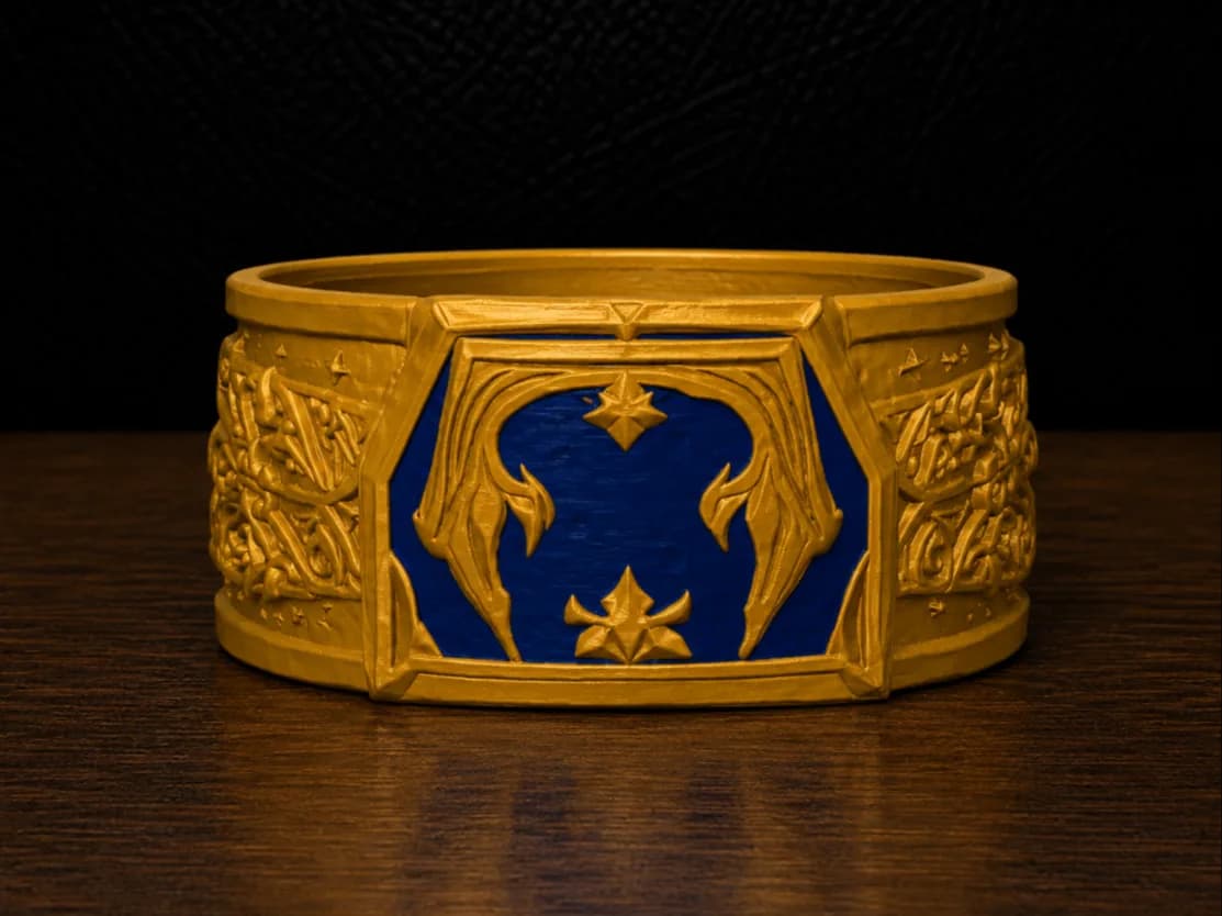 Anel Decorativo de Fantasia Sakhla da Lealdade Impressão 3D
