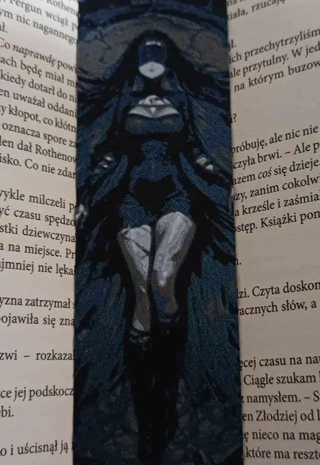 Marcador de Página Anime Dama Sombria Impressão 3D