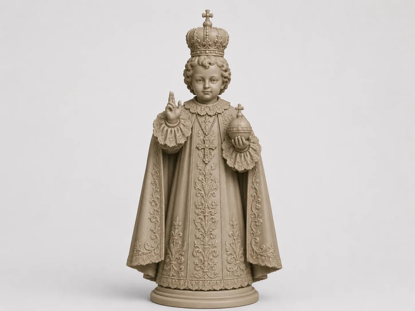 Imagem Menino Jesus de Praga Impressão 3D