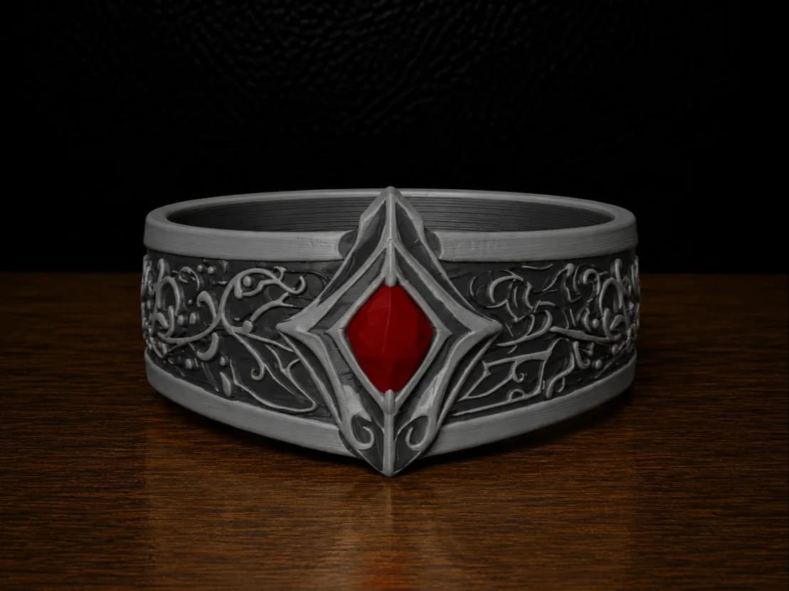 Anel Decorativo de Fantasia Urya Anão Impressão 3D