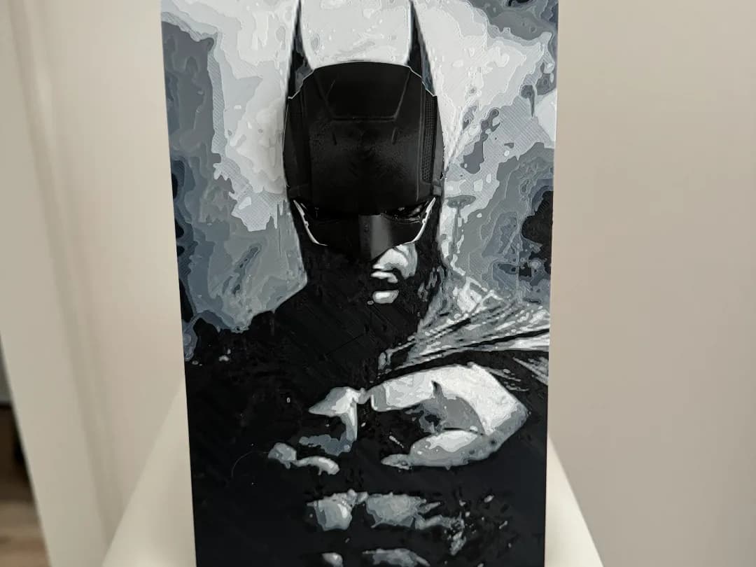 Quadro Herói Morcego Justiceiro Impressão 3D