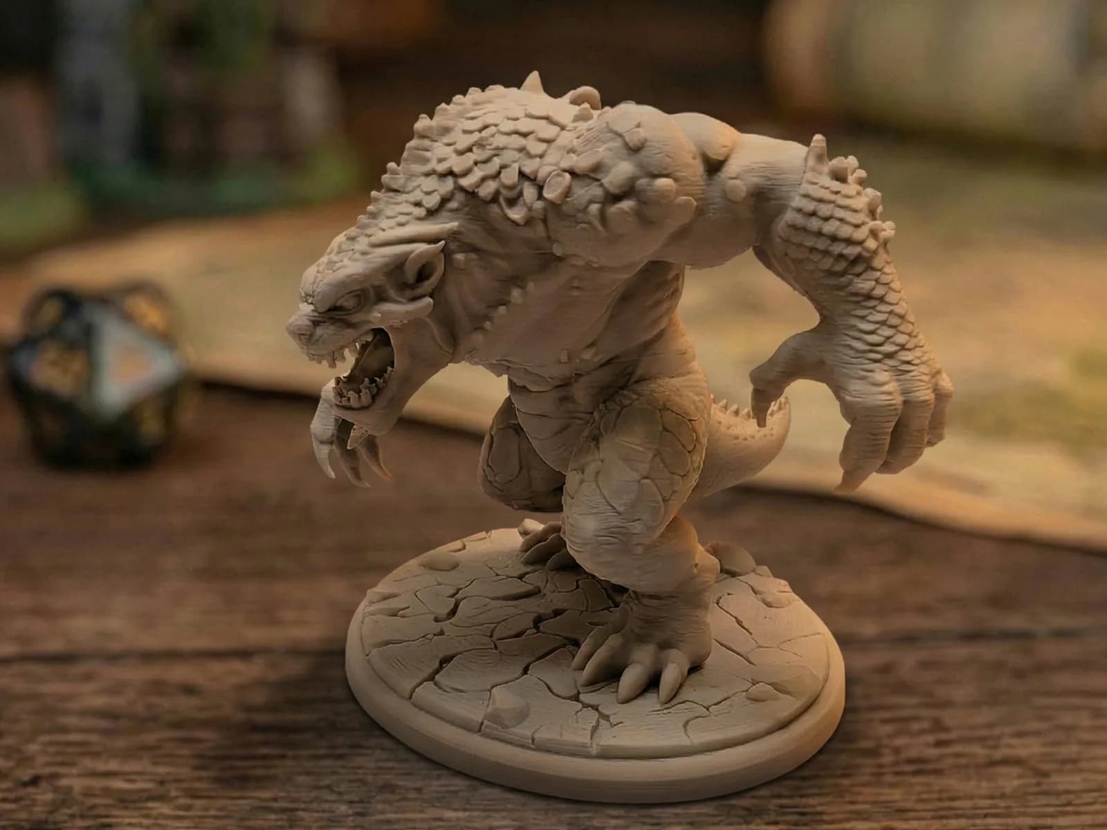 Miniatura Fera Cinzenta Gigante RPG Impressão 3D