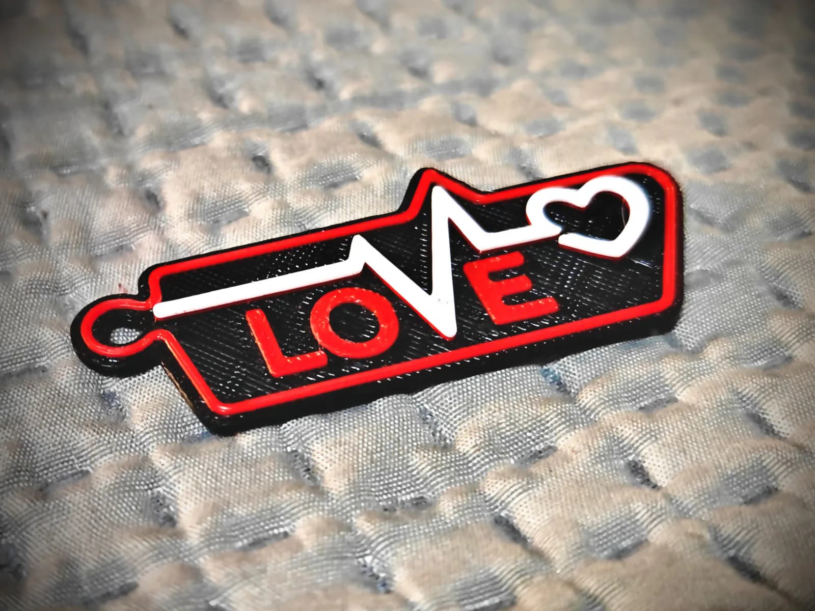 Chaveiro Love Batimento Cardíaco Impressão 3D