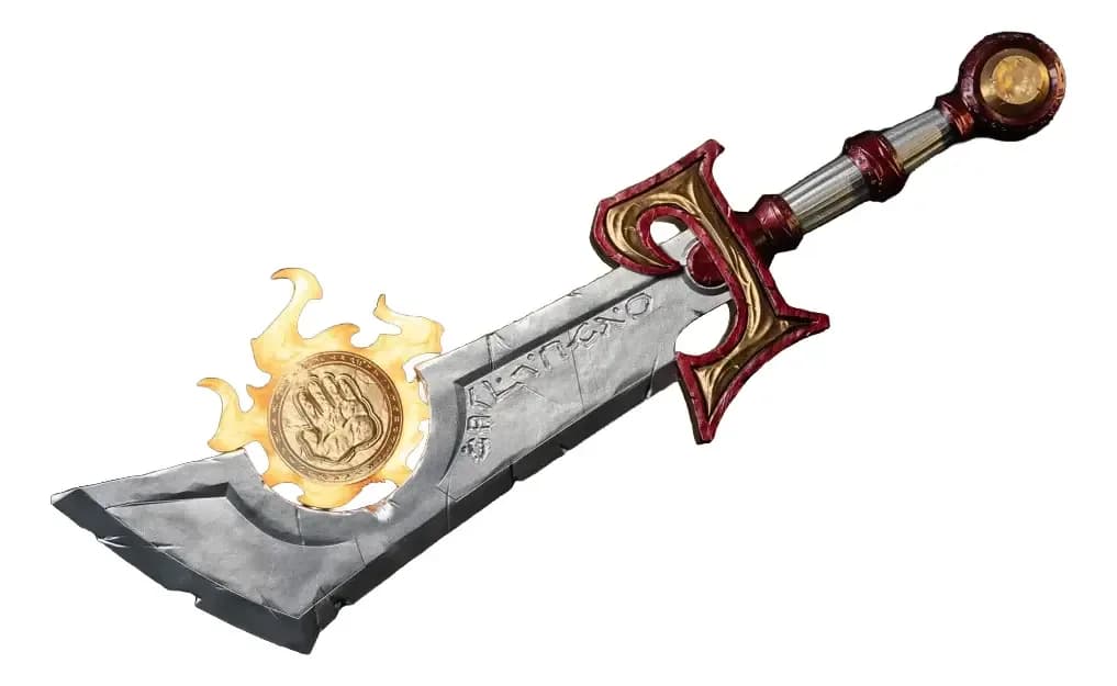 Espada Do Grande Lorde Ashbringer World Of Warcraft 1:1 - 3d Prata E Vermelho Com Detalhes Dourados