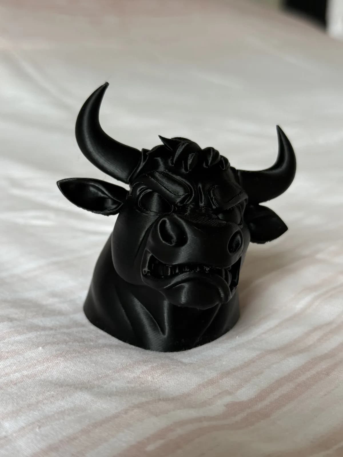 Escultura Cabeça de Touro Bravo Impressão 3D