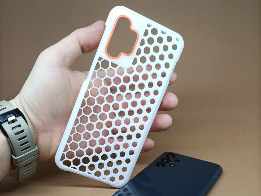 Capa Hexagonal para Galaxy A13 Impressão 3D