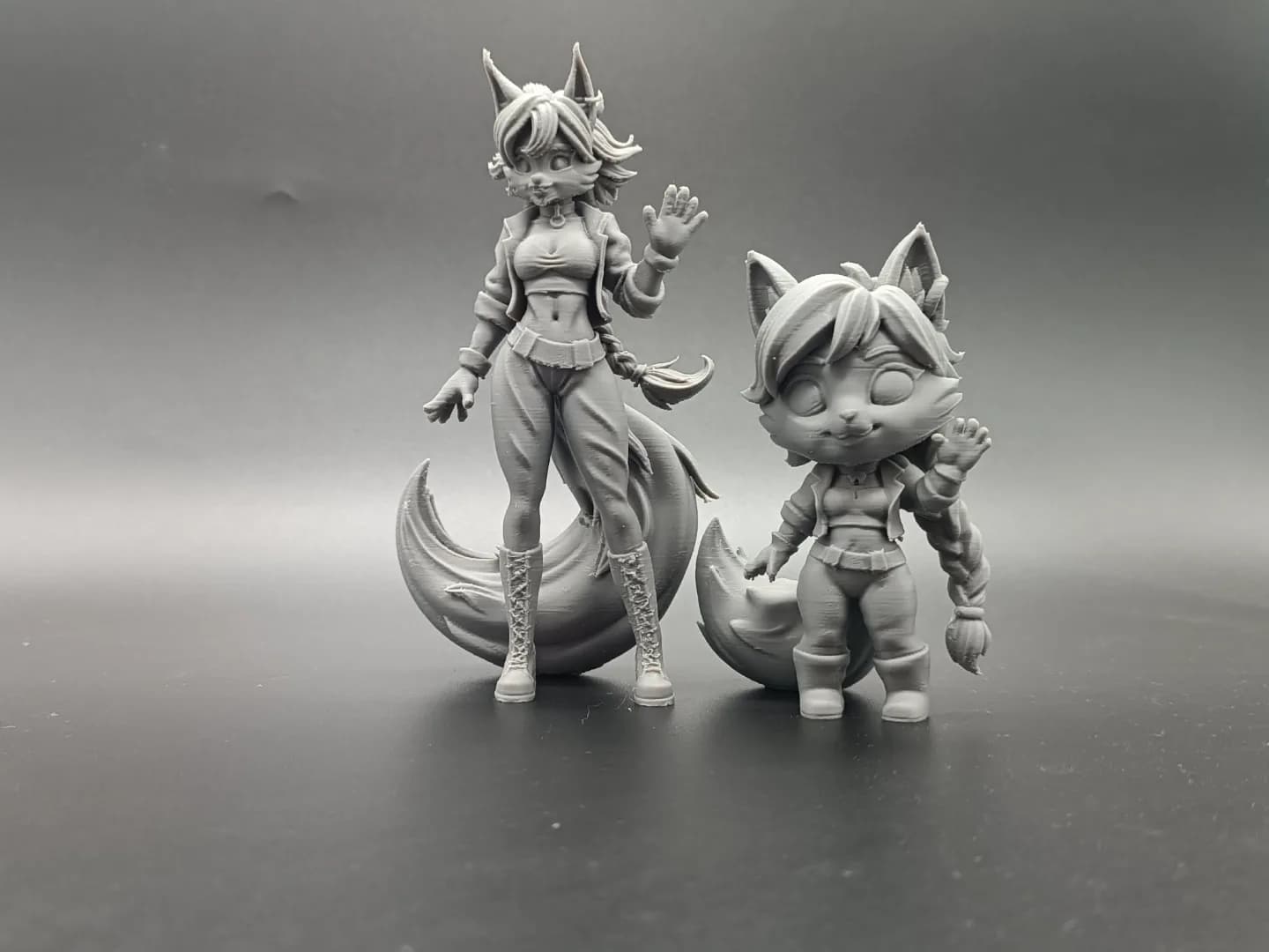 Estatuetas Carmelita Fox Realista e Chibi Impressão 3D