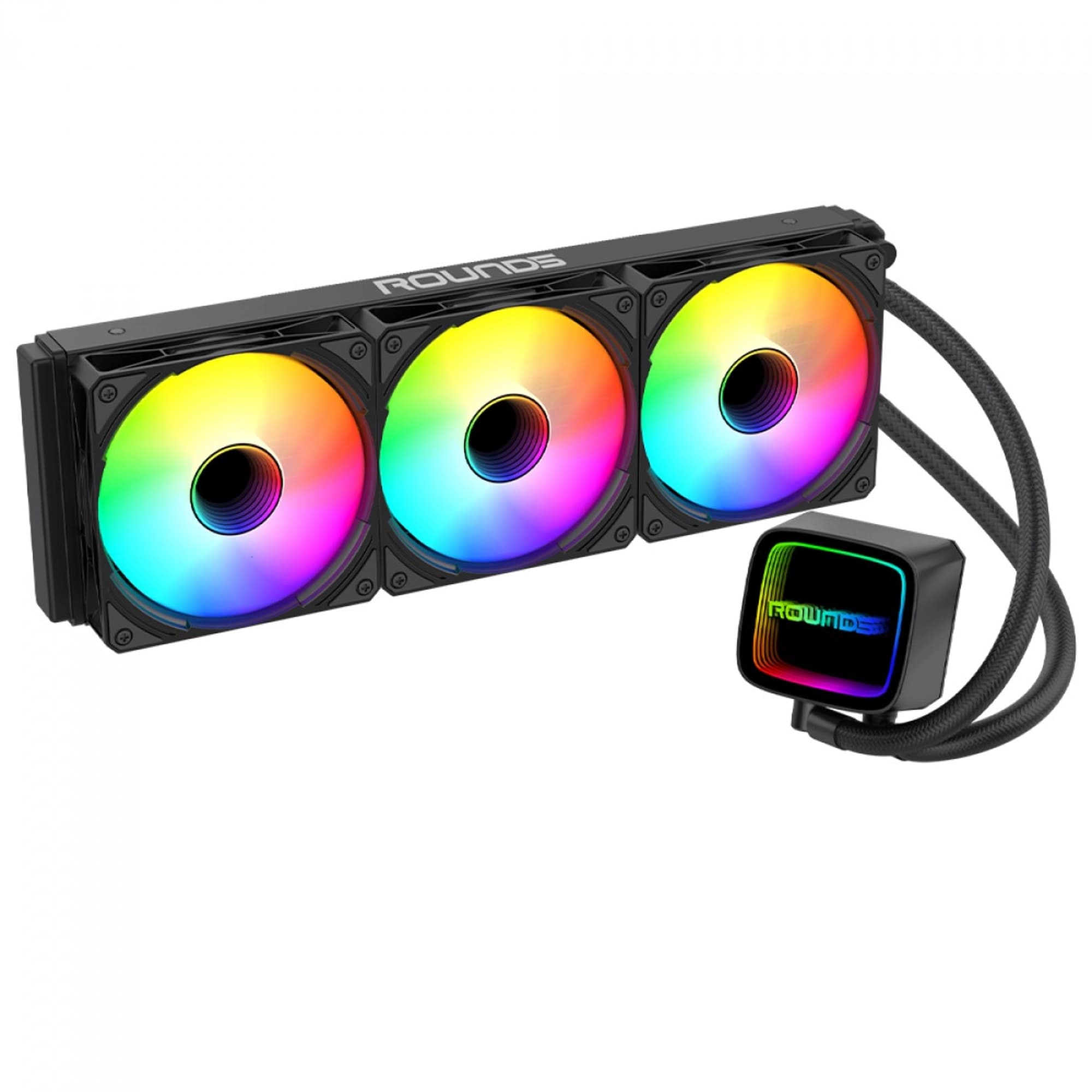 WATERCOOLER R5 EURUS BLACK ARGB 360MM TDP 300W, DISPLAY 2"