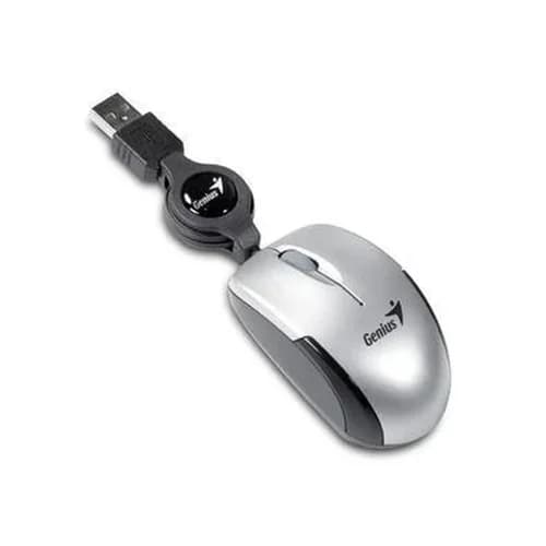 MOUSE GENIUS MICRO RETRATIL TRAVELER V2 PRATA USB 1000DPI 3 BOTOES