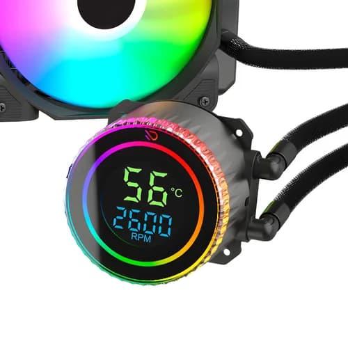 WATERCOOLER DUEX 360MM - TDP 250W - LCD COM INFO REAL DA BOMBA E CPU ORBDISPLAY 240 DXWC240ORB
