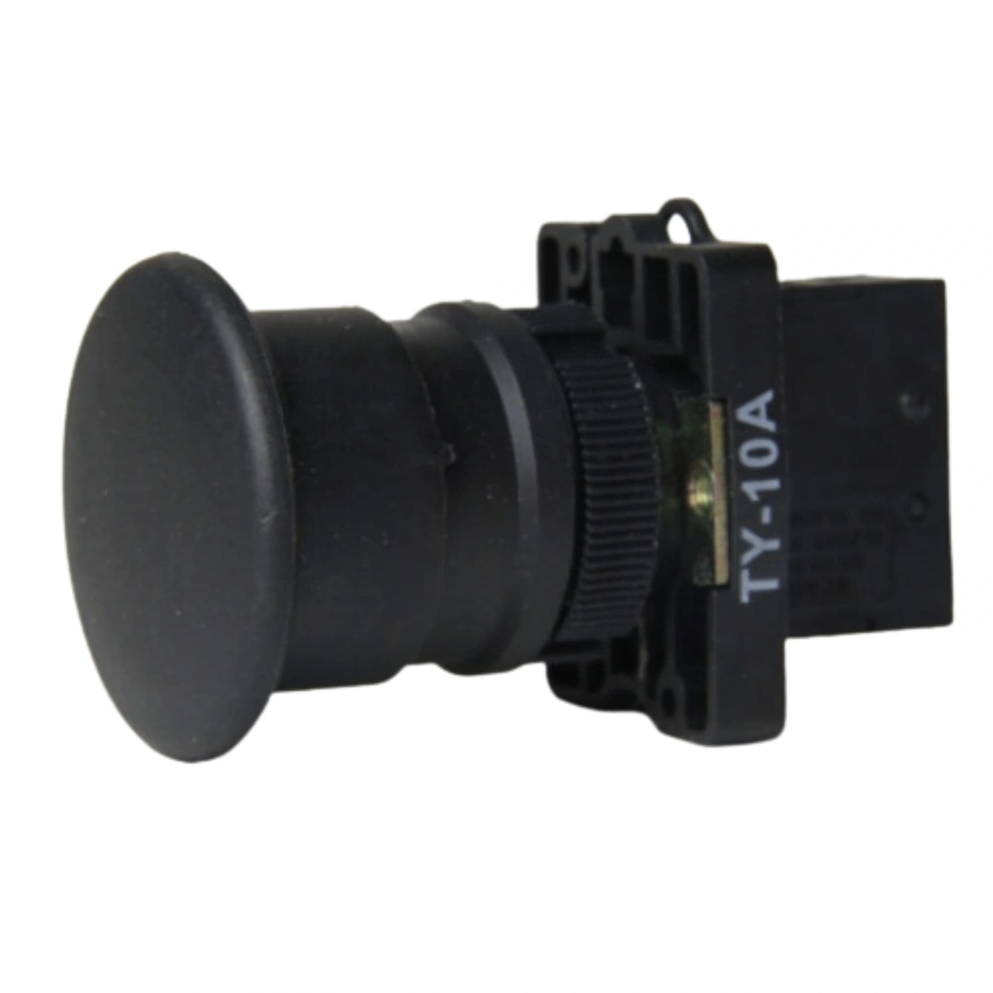 Botão de comando plástico 22mm preto 1NA HB2-EC21