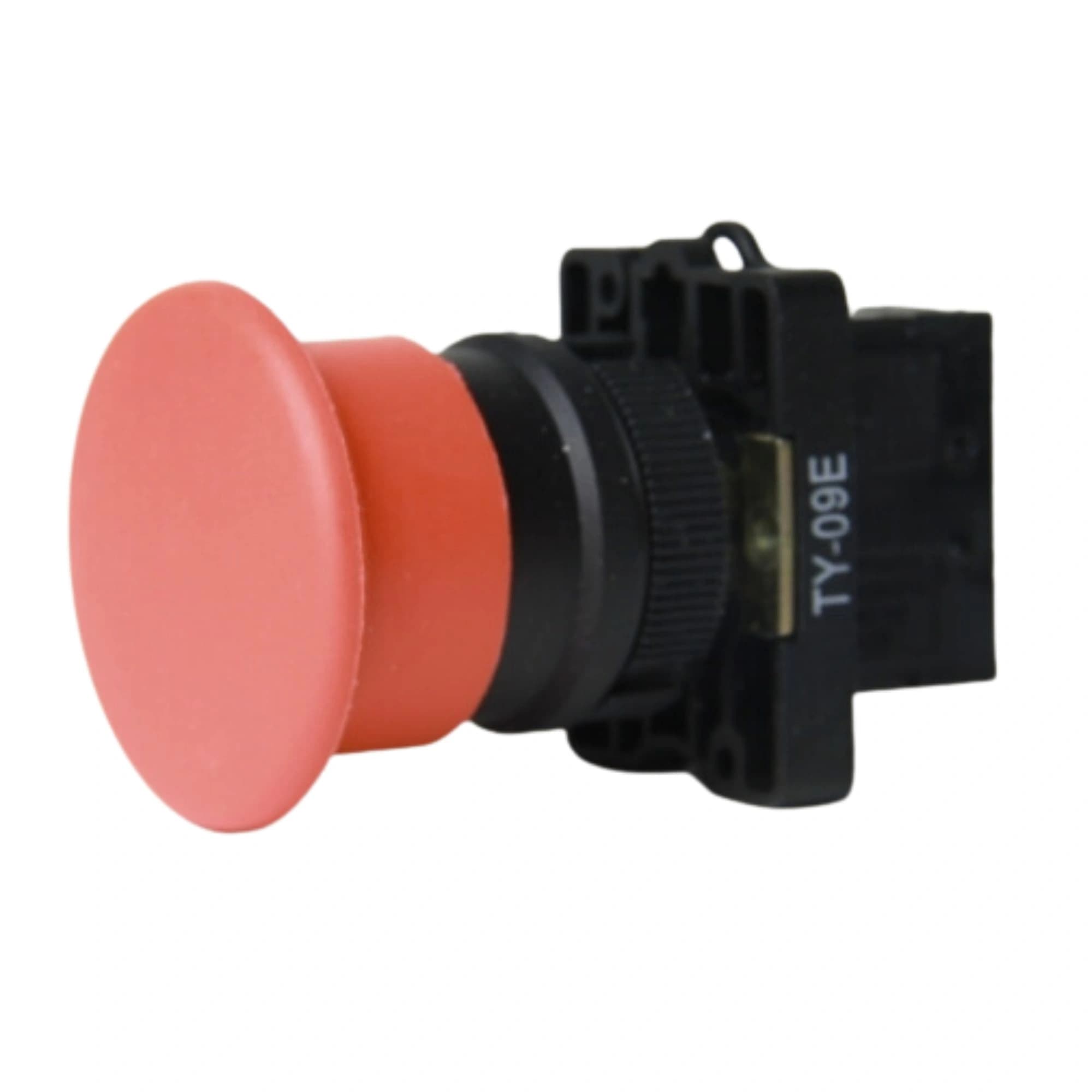 Botão de comando plástico 22mm vermelho 1NF HB2-EC42