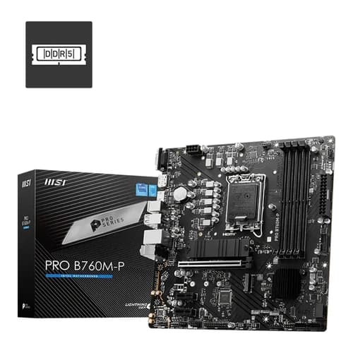 PLACA MAE MSI B760M-P PRO INTEL 1700 - 4X DDR5 - MATX - M2 - VGA/HDMI/DP