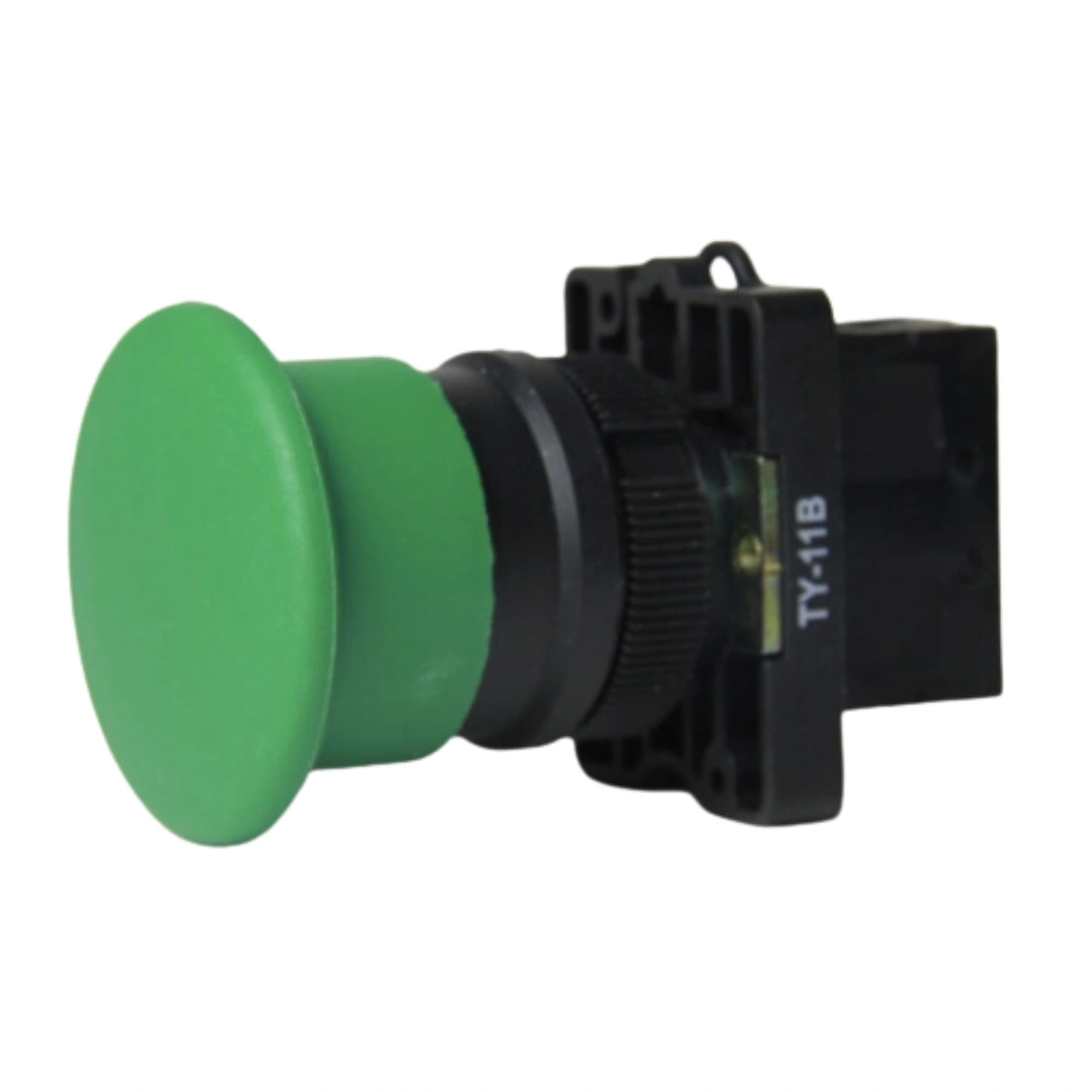 Botão de contato plástico 22mm verde 1NA HB2-EC31