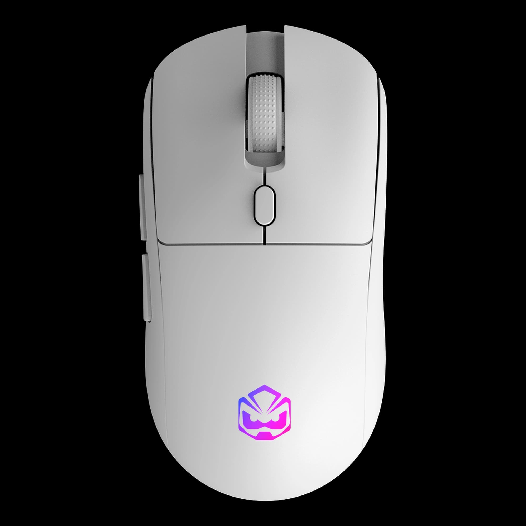 MOUSE GAMER SEM FIO BASARAN STEALTH WHITE GHOST 10.000DPI RGB 6 BOTOES PMGBRSTWG