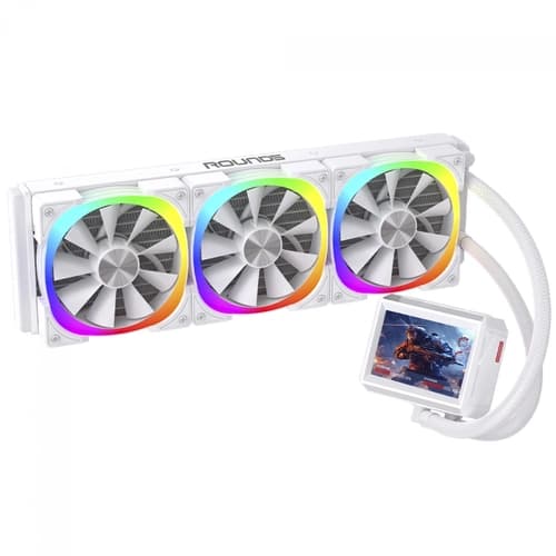 WATERCOOLER R5 NOTUS WHITE ARGB COM TELA DE 3,5" 360MM - TDP300W