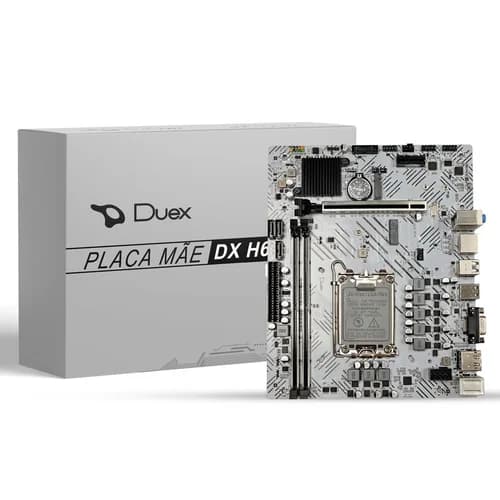 PLACA MAE DUEX H610M WHITE - INTEL 12 A 14 GERACAO INTEL DDR4 DX-H610ZG M.2