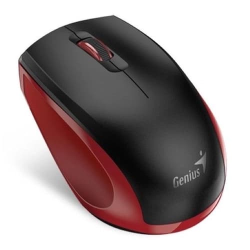 MOUSE SEM FIO GENIUS SILENT PRETO VERMELHO E PRETO NX-8006S, 1200DPI 3 BOTOES