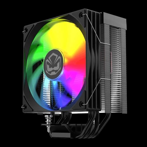 COOLER AIR COOLER PCYES DULEY BLACK VULCAN ARGB COM DISPLAY TDP 180W - ACDLYBV