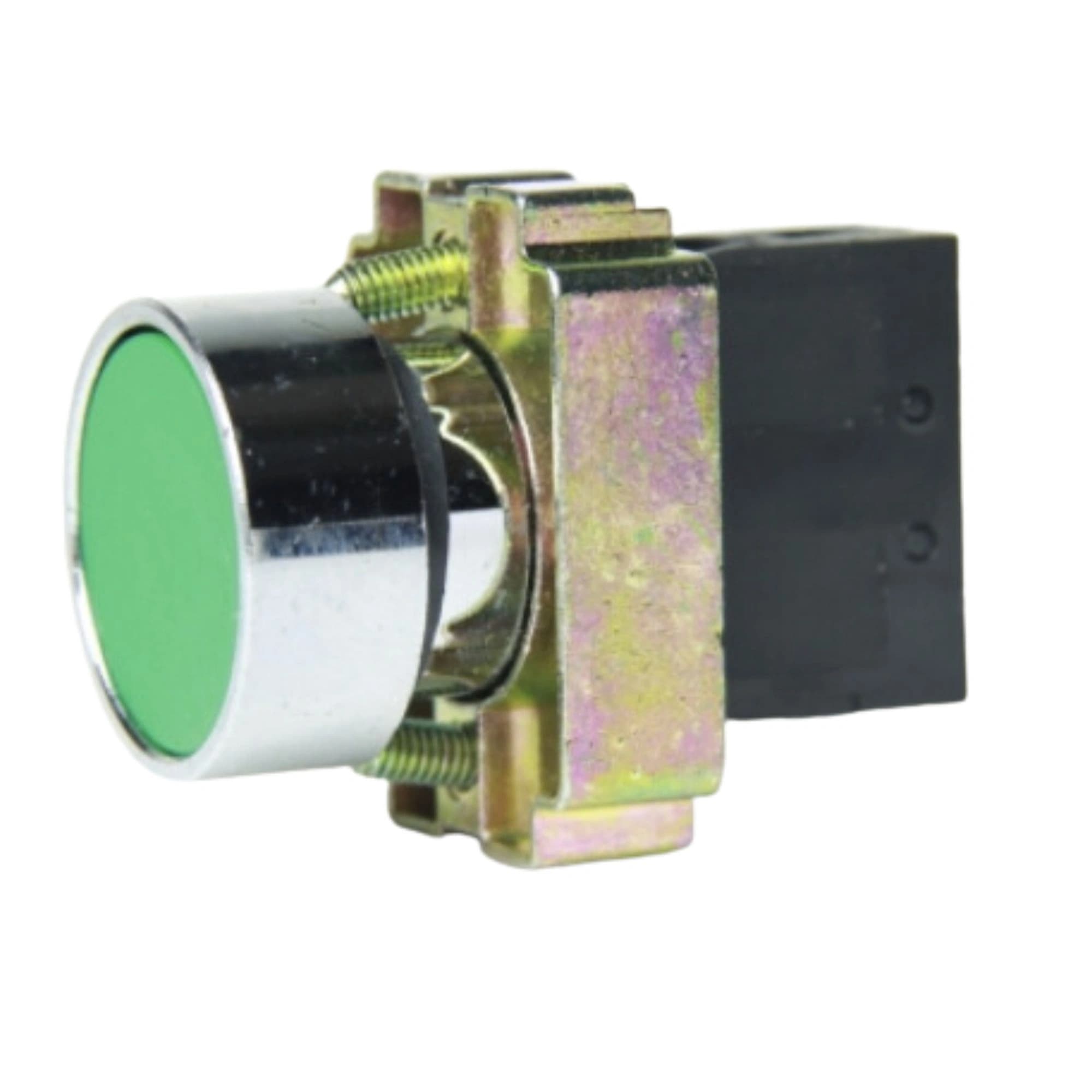 Botão de comando metálico 22mm verde 1 NA HB2-BA31