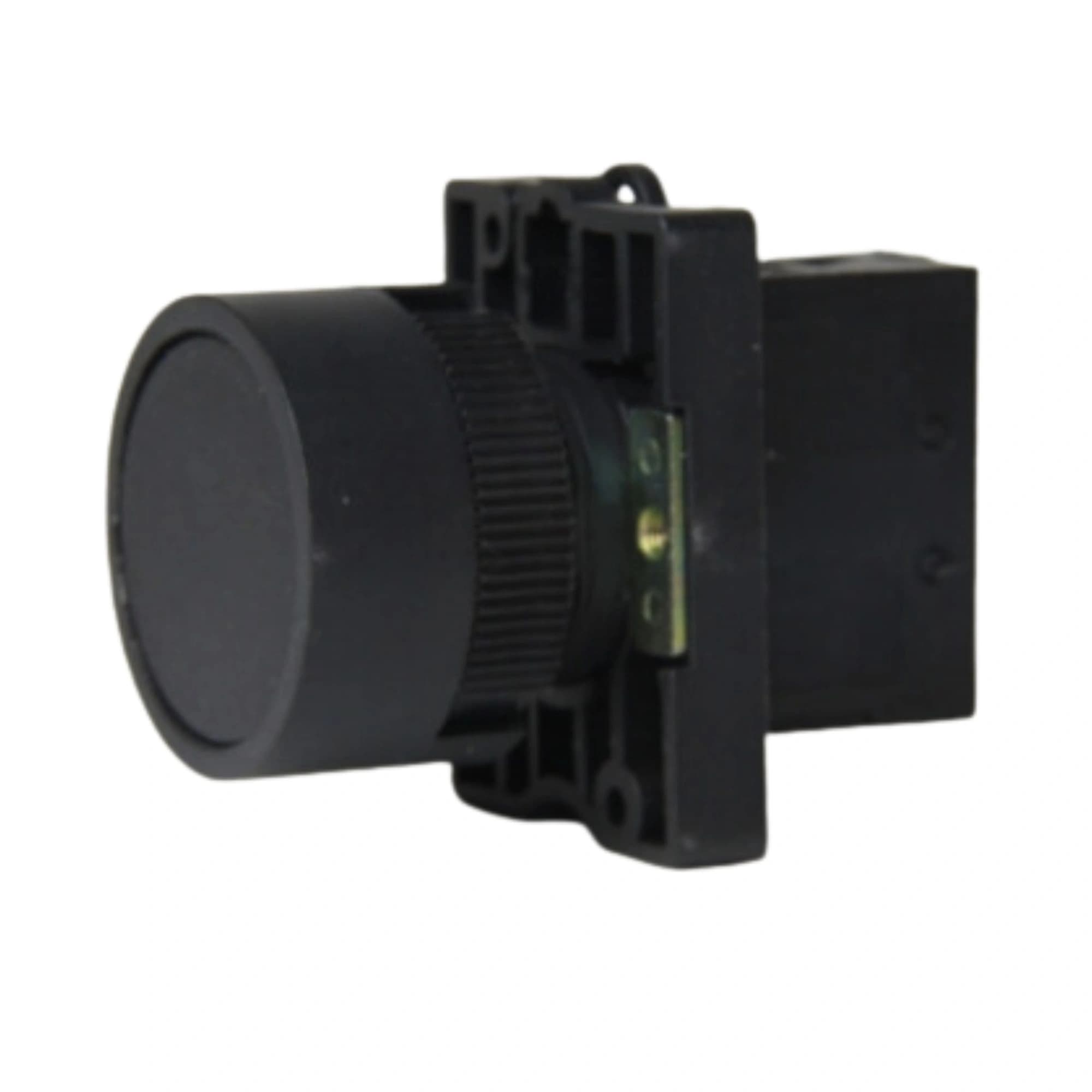 Botão de comando plástico 22mm preto 1NA HB2-EA21