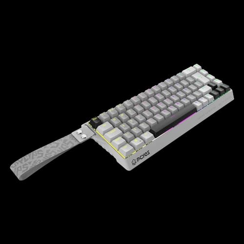 TECLADO GAMER MAGNETICO PCYES GAMMA WHITE GHOST, 800HZ USB RAPID TRIGGER 0,01 - LED RGB - PMGMWV