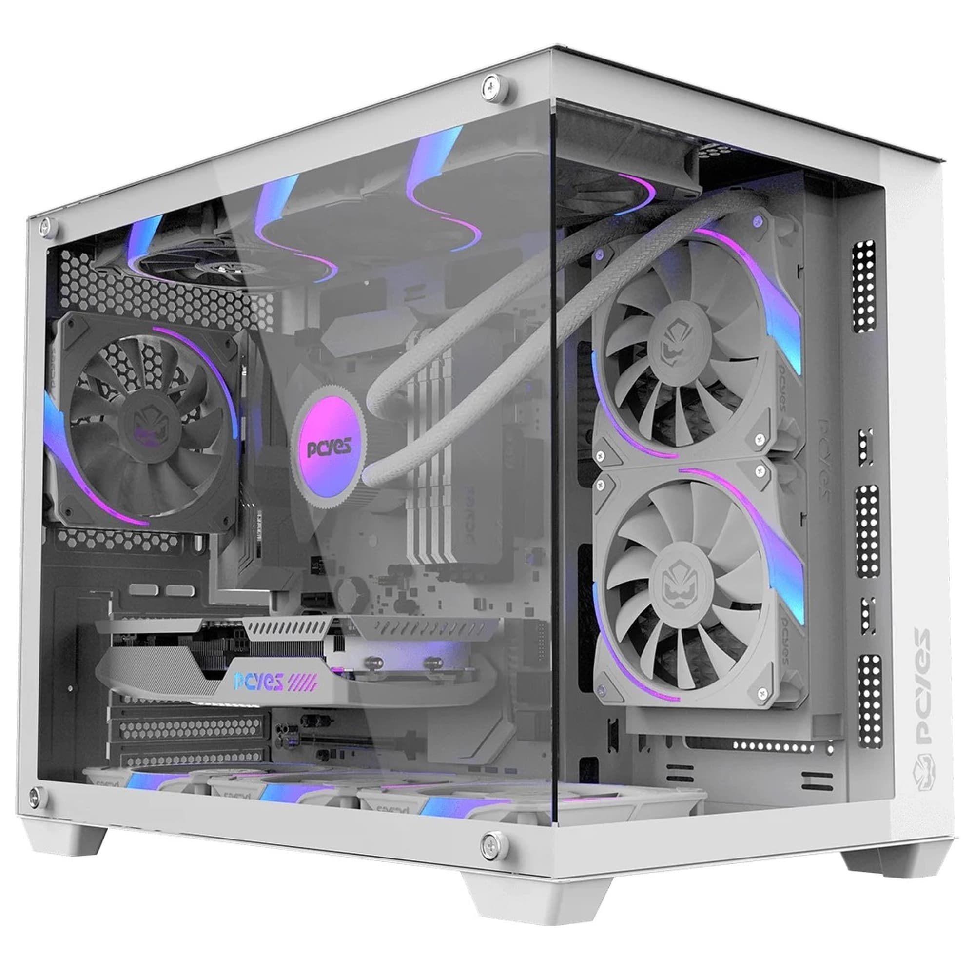 GABINETE GAMER PCYES FORCEFIELD V2 WHITE GHOST - GFFV2WG
