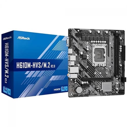 PLACA MAE AROCK H610M-HDS DDR4, CHIPSET H610, INTEL LGA 1700, MATX, 2X DDR4