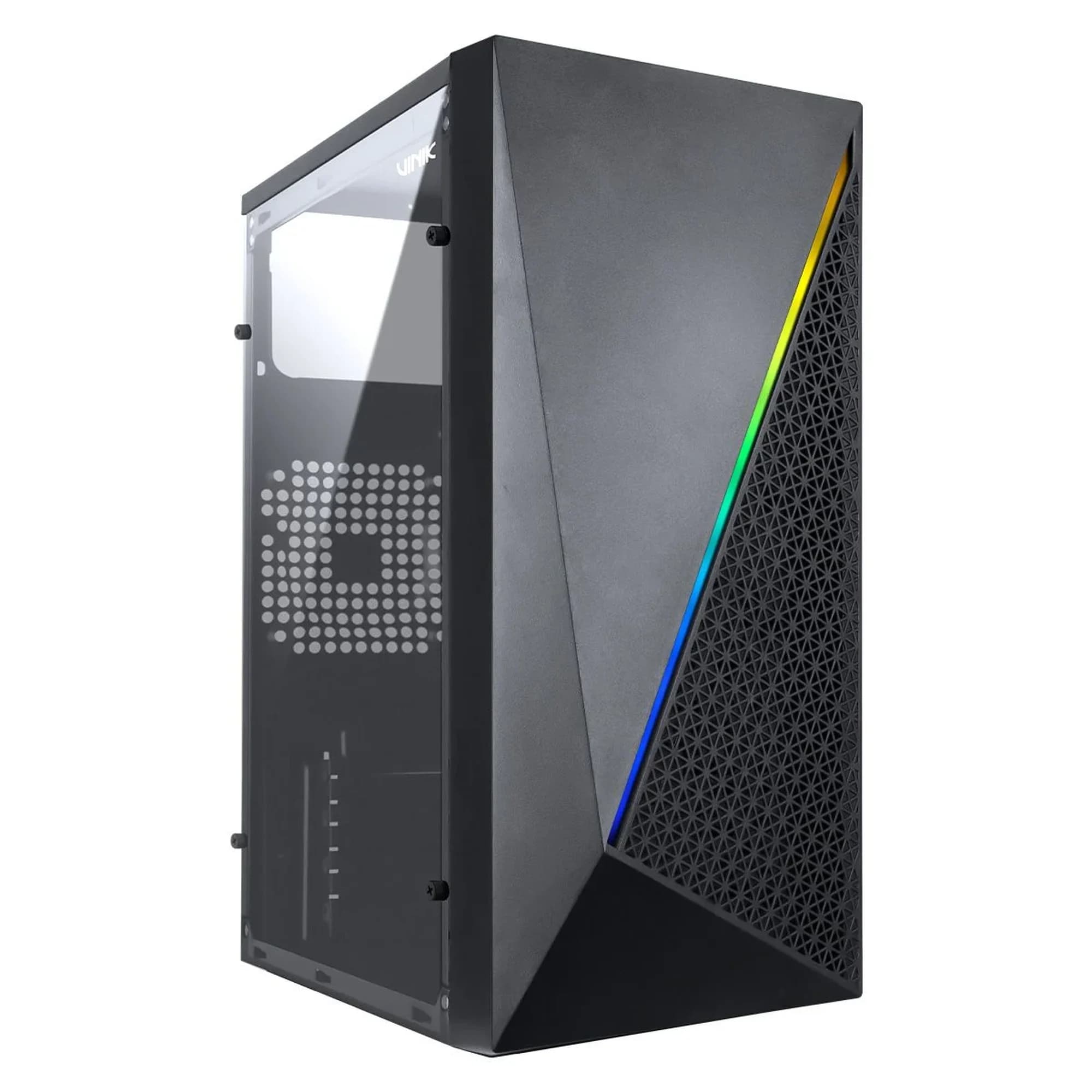 GABINETE GAMER VINIK MURK PRETO LATERAL ACRILICO - - GGMACBK