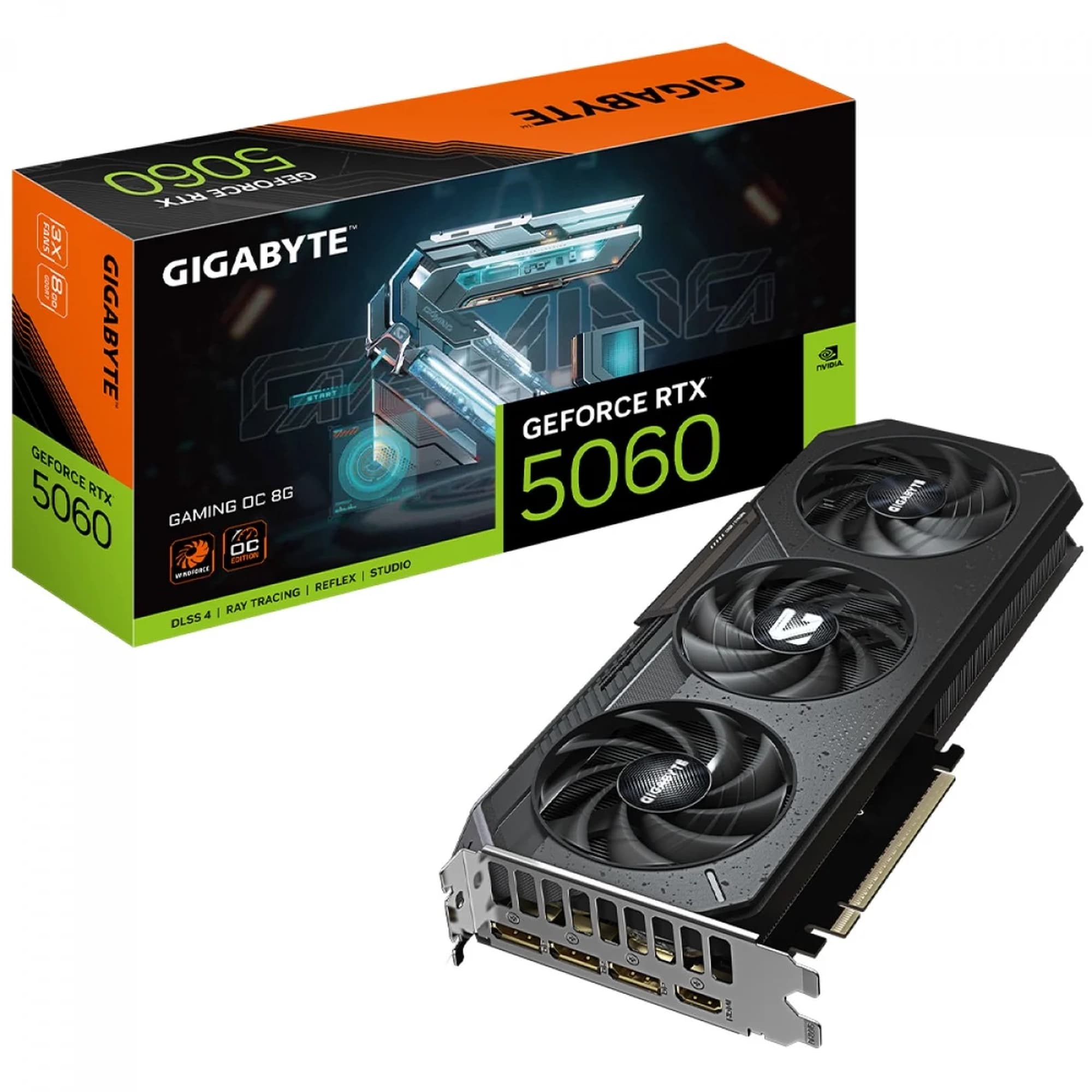PLACA DE VIDEO GEFORCE RTX 5060 8GB GIGABYTE GAMING OC GDDR7, DLSS, RAY TRACING, GV-N5060GAMING OC-