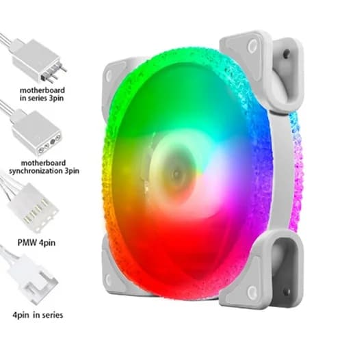 FAN COOLER R5 CRYSTAL WHITE FORWARD PWM RGB 120MM BOX