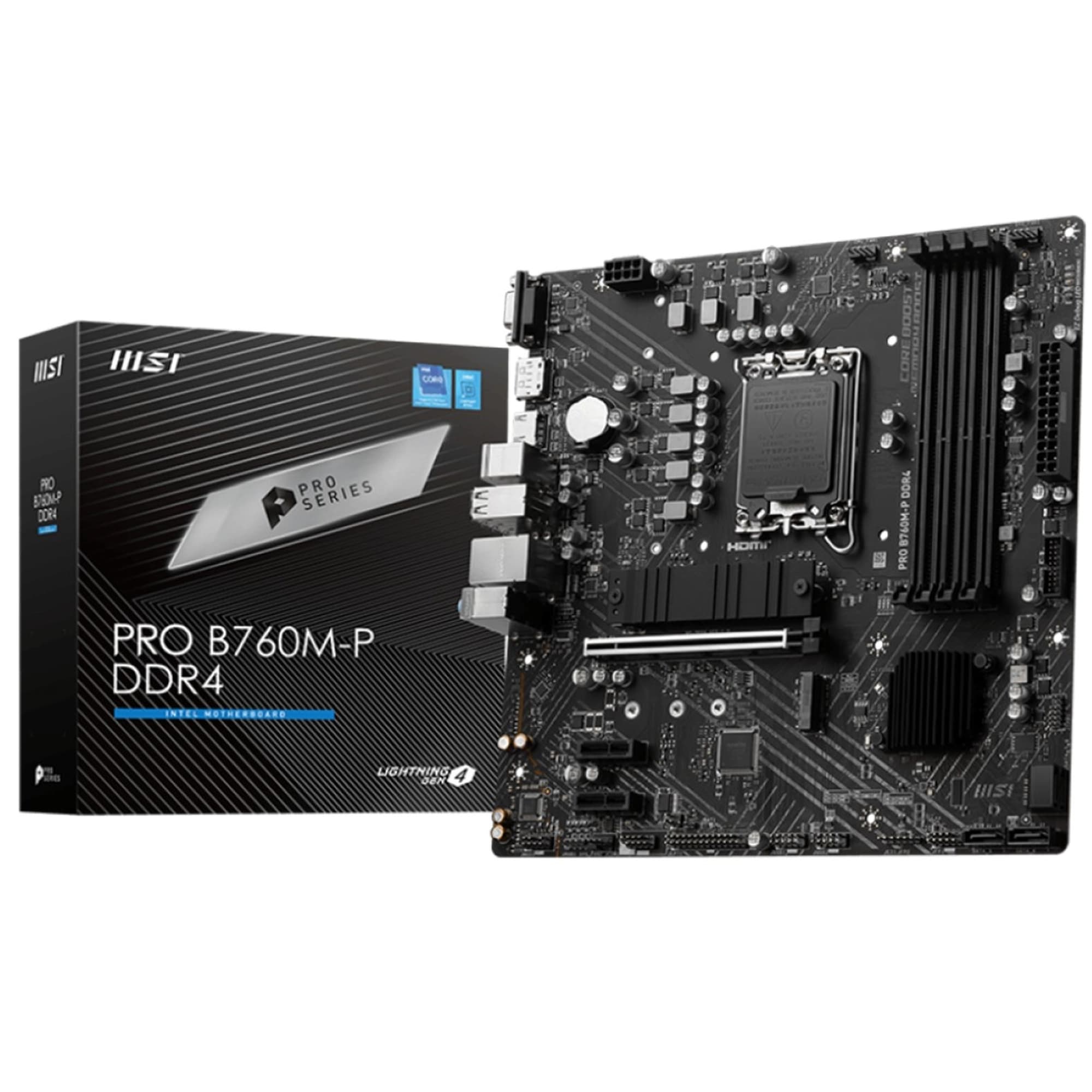 PLACA MAE MSI B760M-P DDR4 4X (LGA 1700, 4XDDR4/ HDMI/DP/VGA/ M.2/ USB 3.2)