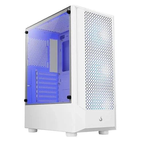 GABINETE GAMER RISE MODE WAVE (COM 3 FANS ARGB) - WHITE - RM-WA-BW-ARGB
