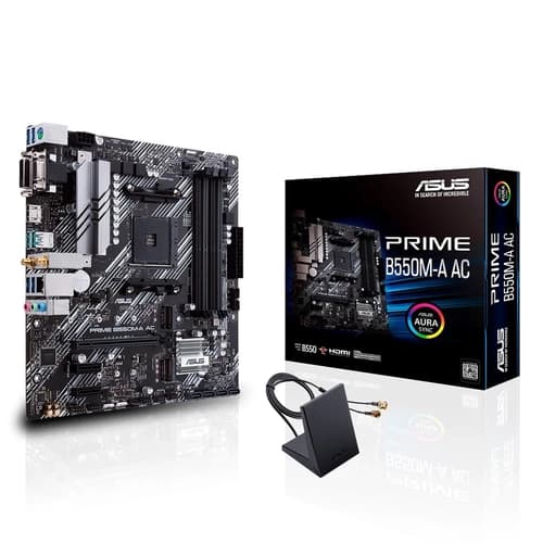 PLACA MAE ASUS PRIME B550M-A AC WIFI (AM4/ 4XDDR4 /HDMI/ DVI/ DSUB /M.2/USB 3.2)