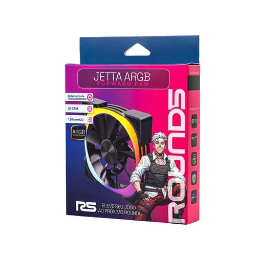 FAN COOLER R5 JETTA REVERSE BLACK FORWARD PWM ARGB 120MM