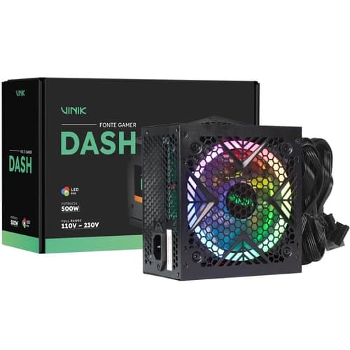 FONTE 500W DASH RGB BLACK VFG500WPR