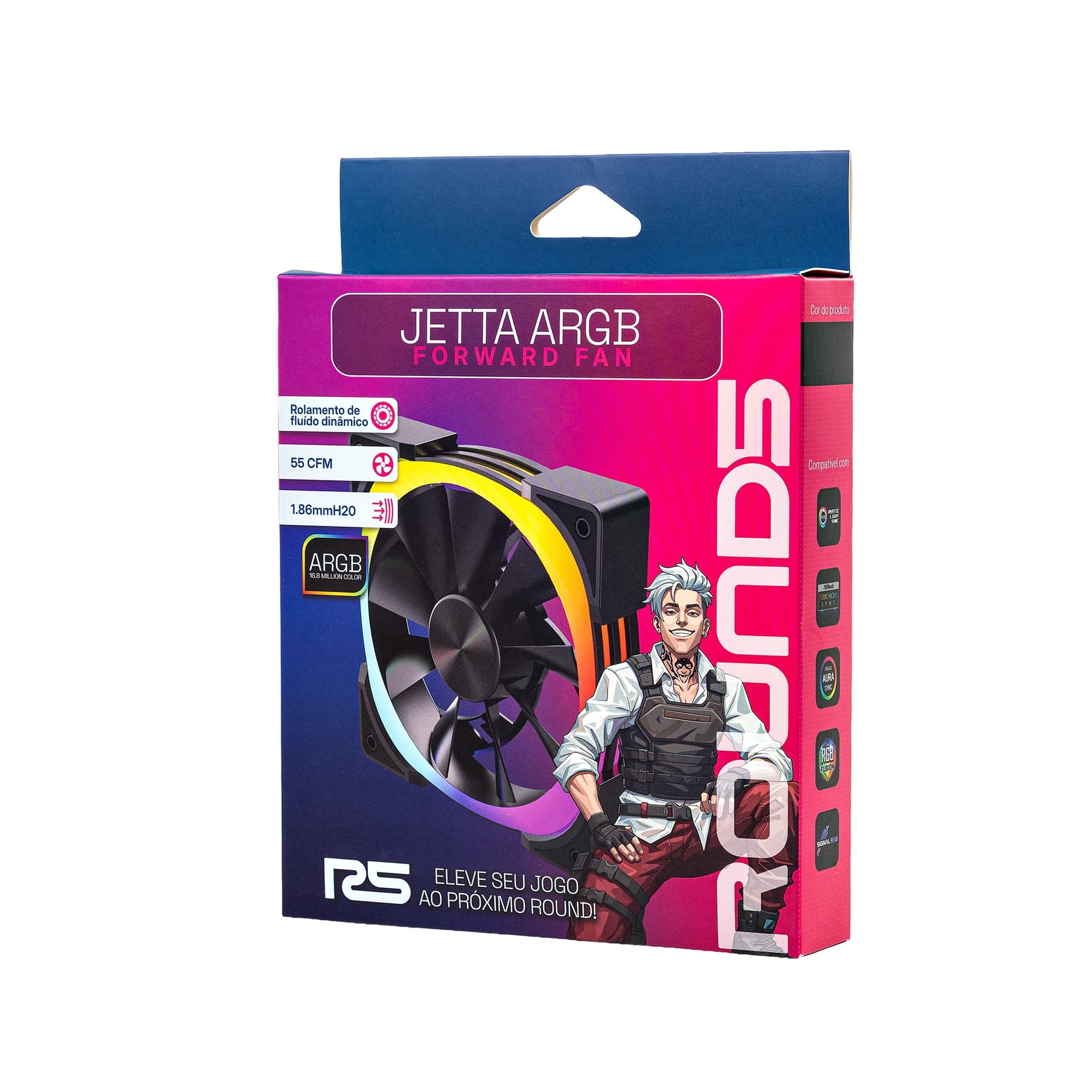 FAN COOLER R5 JETTA REVERSE BLACK FORWARD PWM ARGB 120MM
