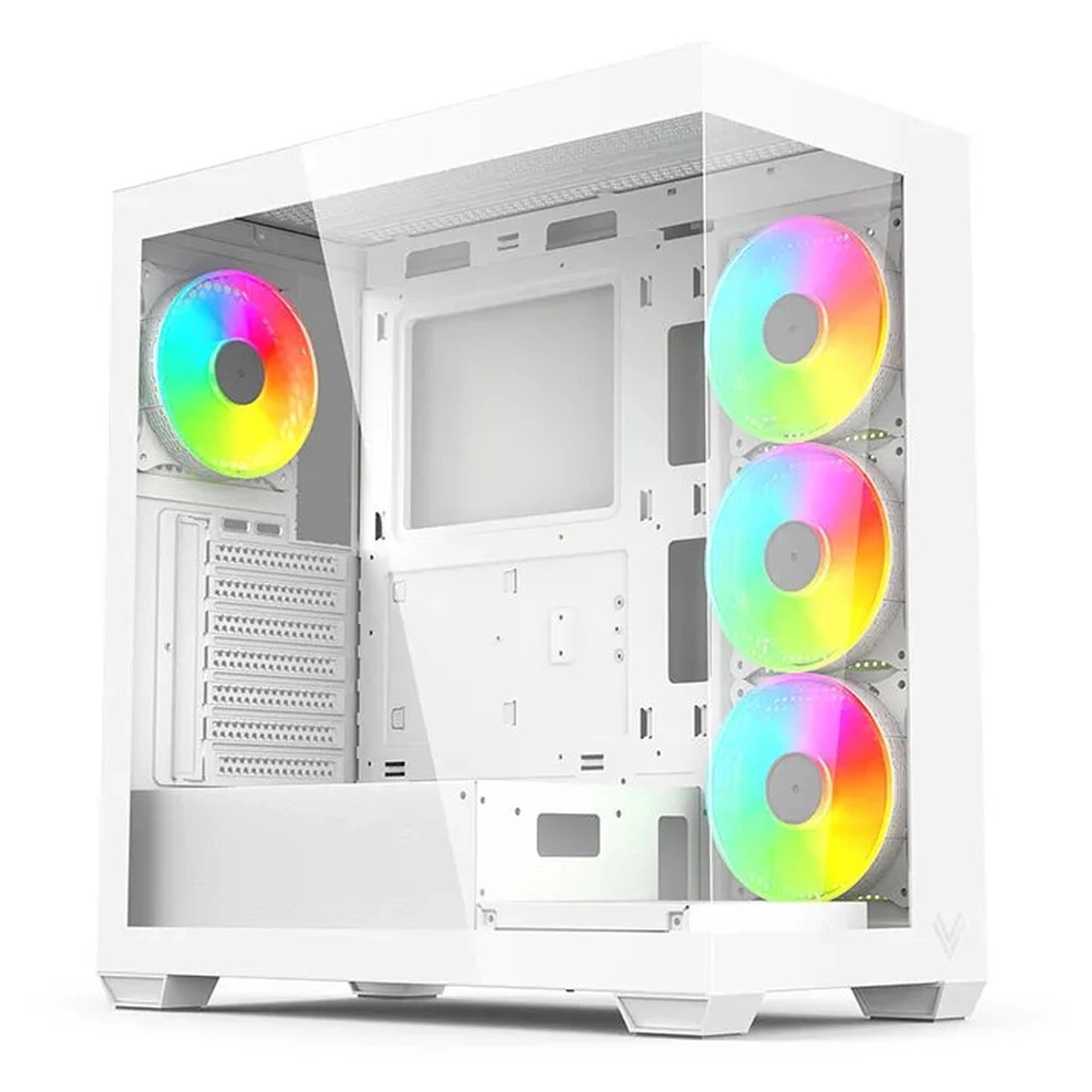 GABINETE GAMER HI LEVEL LV510WH WHITE ATX 4 FANS ARGB
