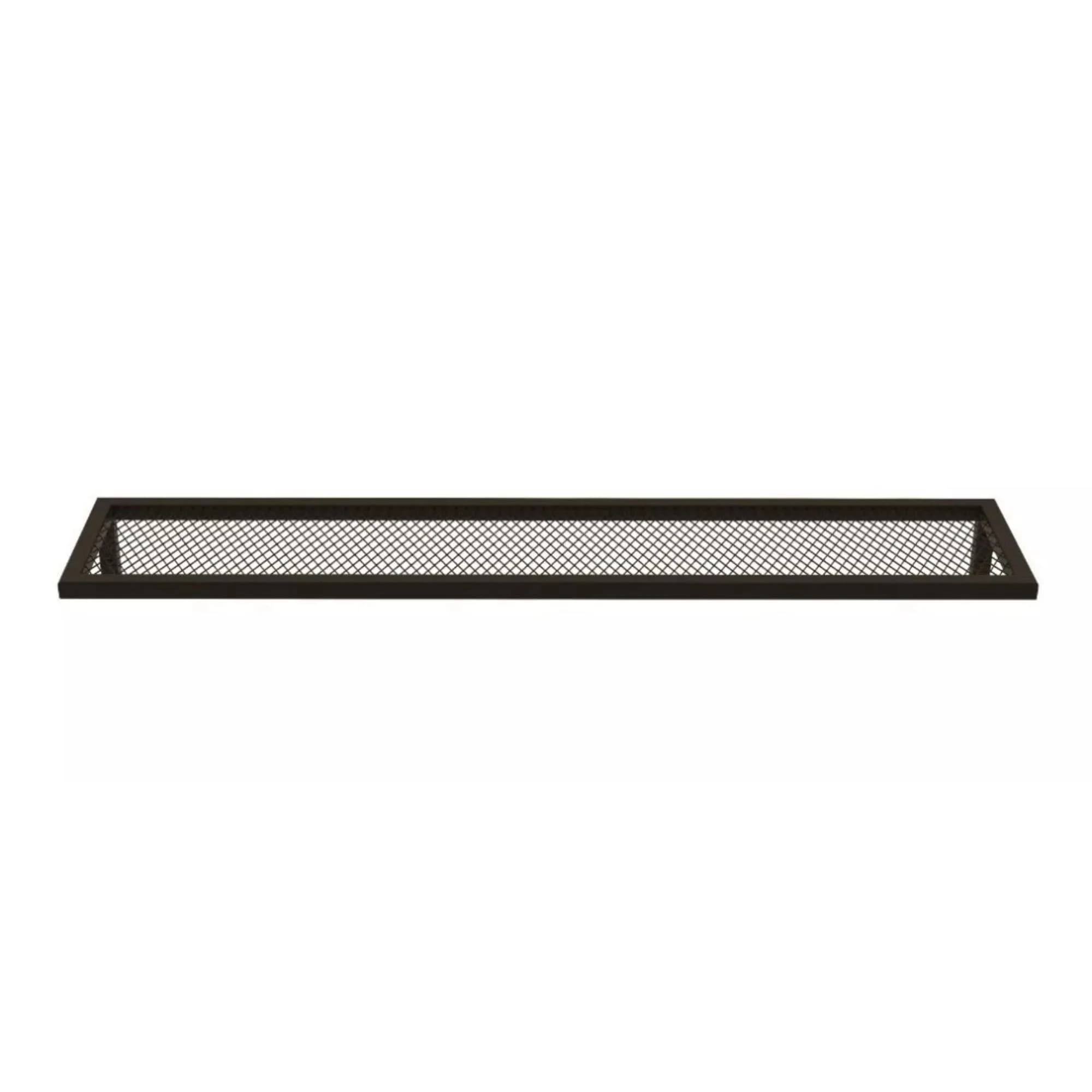 Prateleira Industrial Com Tela Expandida Quarto 100cm X 20cm Cor Preto