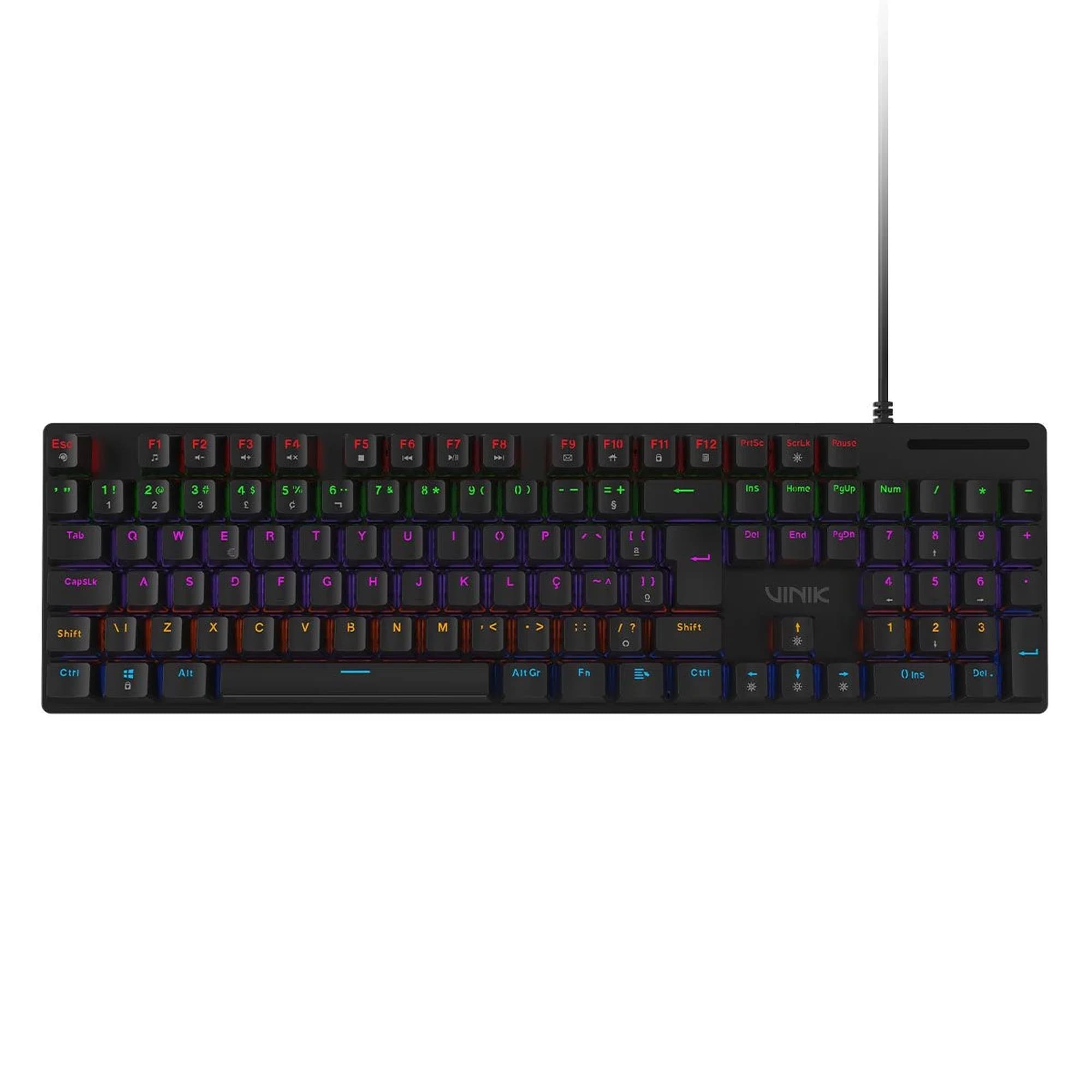 TECLADO GAMER MECANICO VINIK ANIHI 100% SWITCH RED - LED RAINBOW ANIHI100RD