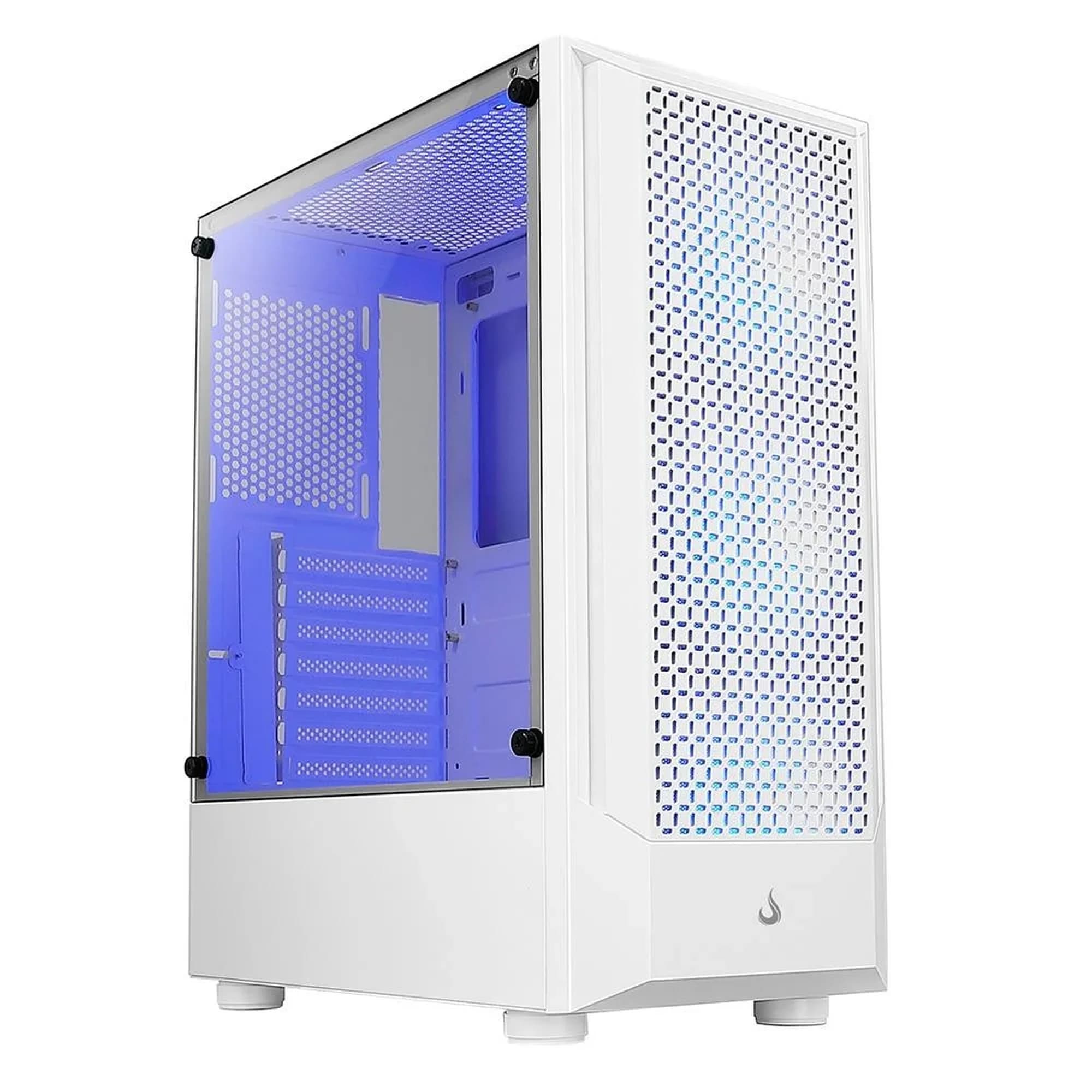 GABINETE GAMER RISE MODE WAVE (COM 3 FANS ARGB) - WHITE - RM-WA-BW-ARGB