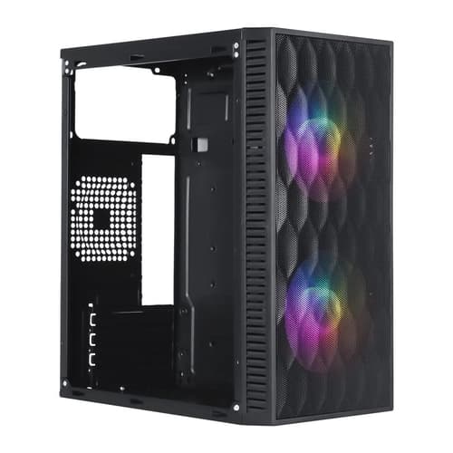 GABINETE GAMER VINIK WAVE BLACK LATERAL EM ACRILICO - CGWACBK