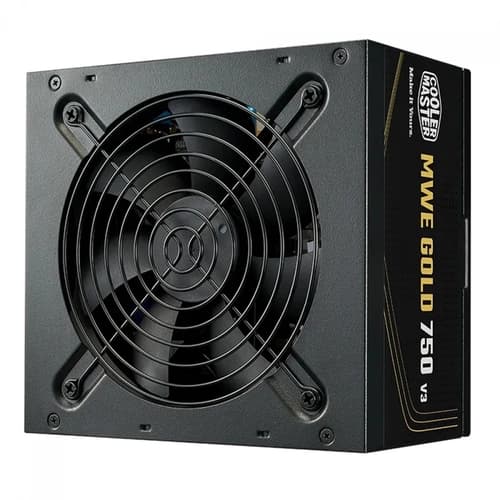 FONTE 750W COOLER MASTER V3 ATX 3.1 MWE 80 PLUS GOLD, PFC ATIVO, BLACK, CABO DE FORCA INCLUSO - 5 ANOS DE GARANTIA